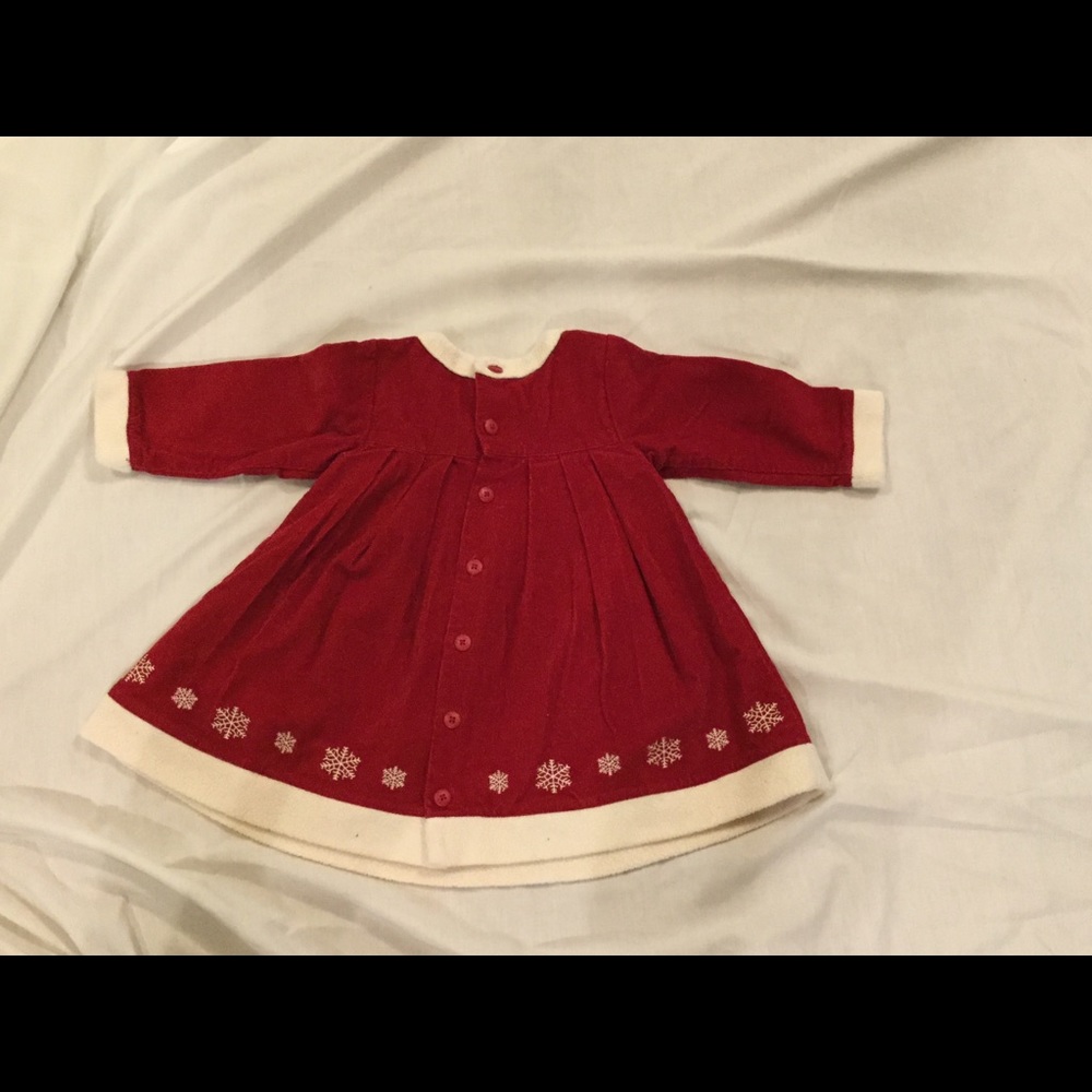 Hanna Red Corduroy Snowflake Dress